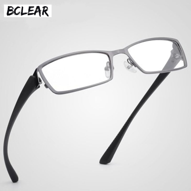 Bclear Men's Full Rim Alloy Frame Eyeglasses TR-90 Temples S1976 Full Rim Bclear   