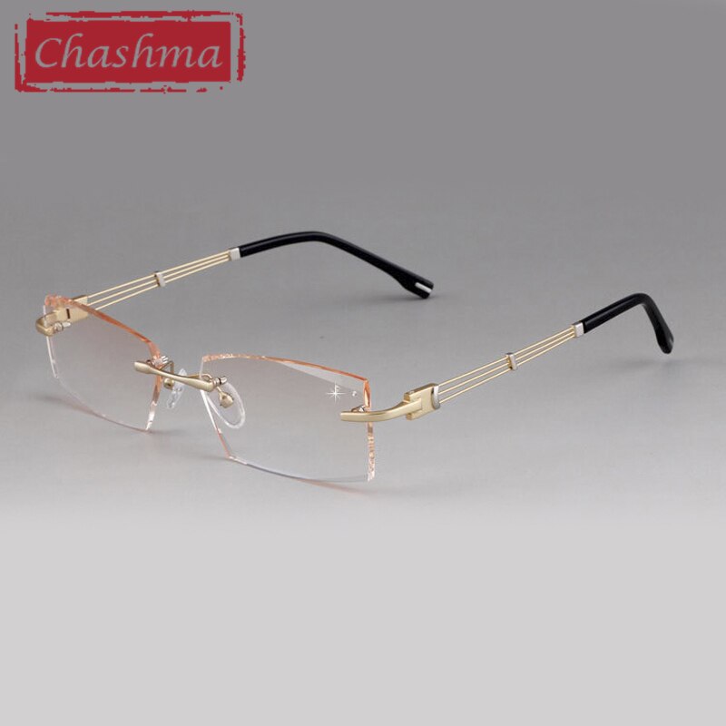 Men's Eyeglasses 58128 Rimless Alloy Rimless Chashma   