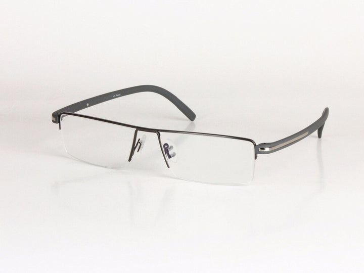 Men's Eyeglasses Alloy TR 90 Temple 8127 Frame Chashma gray  