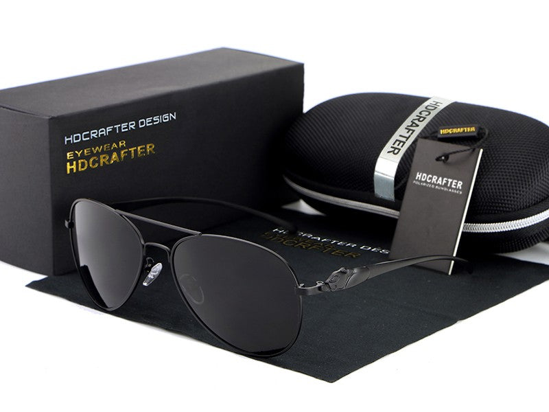 Hdcrafter Women's Full Rim Oval Double Bridge Alloy Frame Polarized Sunglasses L912 Sunglasses HdCrafter Sunglasses   