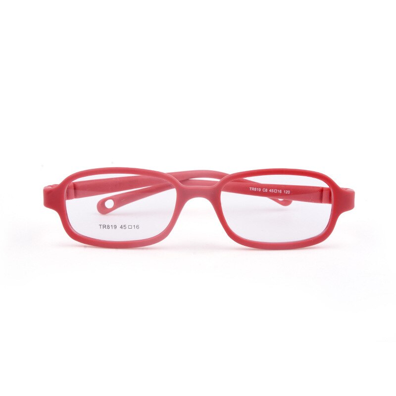 Unisex Children's Rectangular Round Eyeglasses Tr819-4516 Frame Brightzone C8 red  