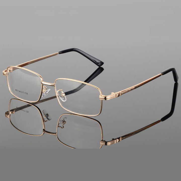 Reven Jate Alloy Eyeglasses Frame With 4 Optional Colors For Eyewear Free Assembly With Lens Frame Reven Jate golden  