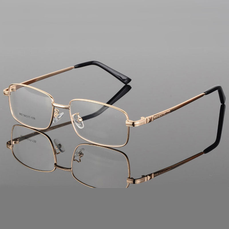 Reven Jate Men's Full Rim Square Alloy Eyeglasses 3517 Full Rim Reven Jate golden  