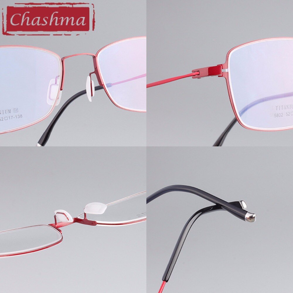 Women's Eyeglasses B Titanium 14grams 5802 Frame Chashma   