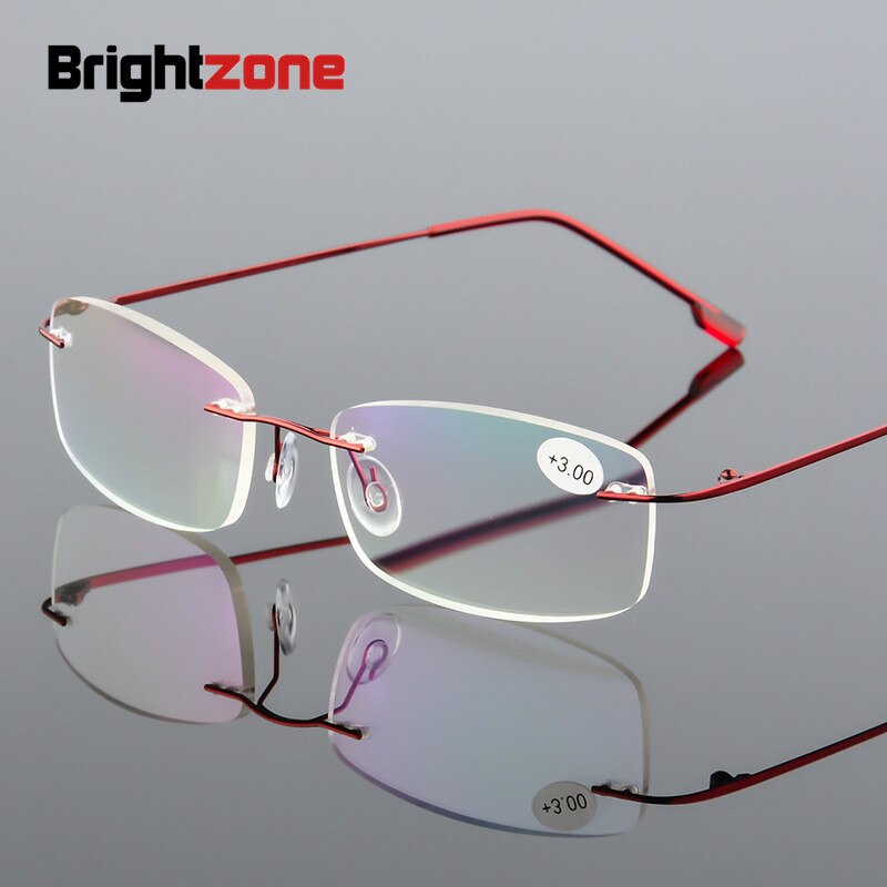 Unisex Presbyopic Rimless Alloy Folding Reading Glasses 3002 Reading Glasses Brightzone   