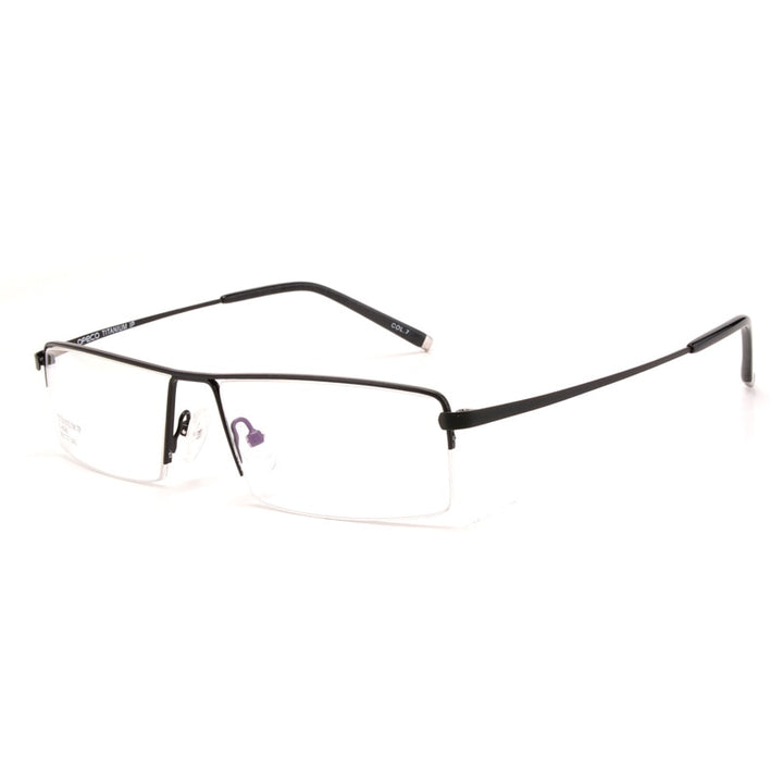 Reven Jate Men's Semi Rim Square Titanium Eyeglasses 8095 Frames Reven Jate C3  