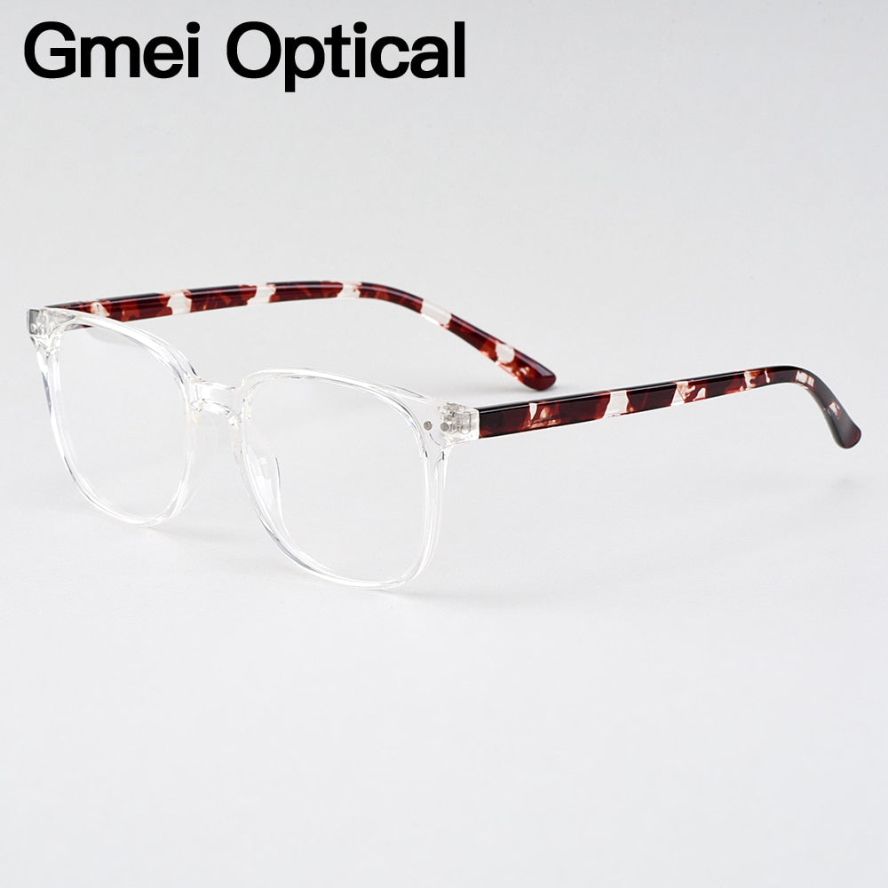 Women's Eyeglasses Voguish Transparent Plastic H8021 Frame Gmei Optical   