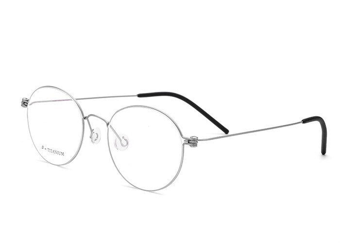 Brightzone Unisex Full Rim Round Titanium Eyeglasses 9901 Full Rim Brightzone   