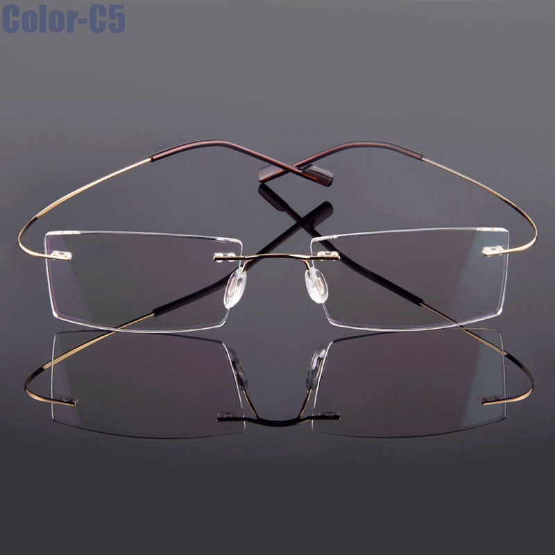 Men's Eyeglasses Rimless Alloy 9 Colors T8089 Rimless Gmei Optical C5  