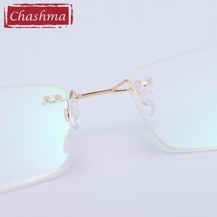 Men's Eyeglasses 2 g Rimless Titanium 1189 Rimless Chashma   
