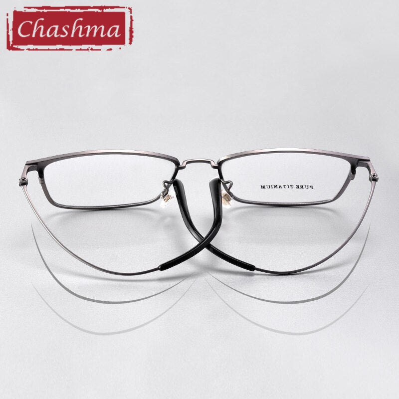 Chashma Ottica Men's Full Rim Square Titanium Eyeglasses 9910 Full Rim Chashma Ottica   