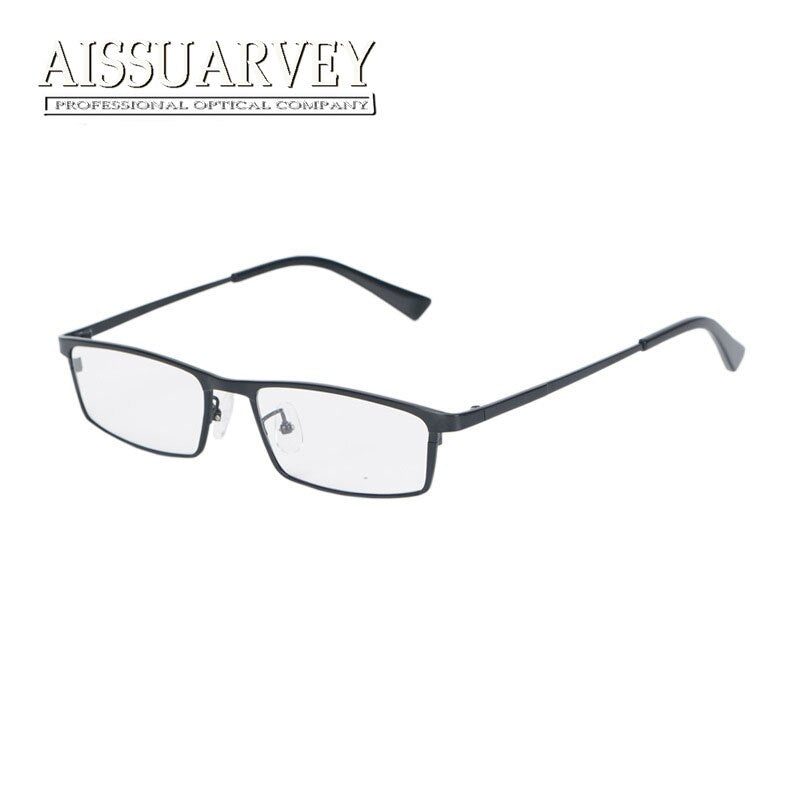 Aissuarvey Men's Full Rim Titanium Frame Eyeglasses  AS0003 Full Rim Aissuarvey Eyeglasses black  