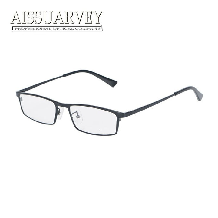 Aissuarvey Men's Full Rim Titanium Frame Eyeglasses  AS0003 Full Rim Aissuarvey Eyeglasses black  