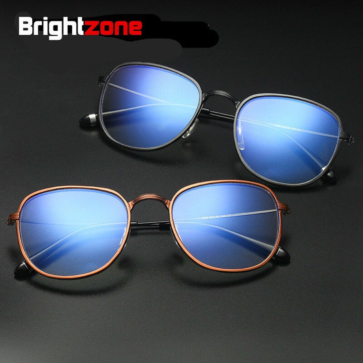 Unisex Eyeglasses Anti Blue Light Acetate Alloy Th0002 Anti Blue Brightzone   
