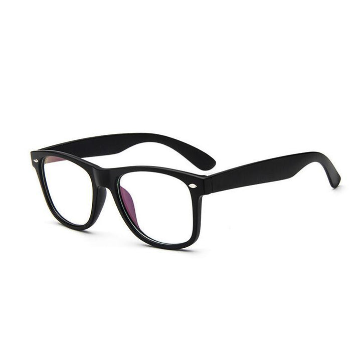 Men's Eyeglasses Big Frame Sivet Pc Acetate Plastic Frame Frame Brightzone matte black  