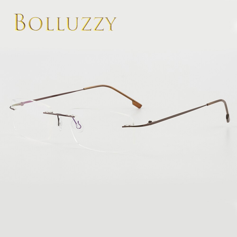 Men's Eyeglasses Rimless Ultra Light Alloy Bo858 Rimless Bolluzzy   