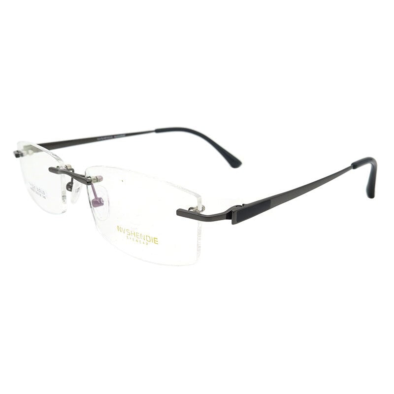 Men's Eyeglasses Titanium Alloy S8326 Rimless Rimless Gmei Optical gray  