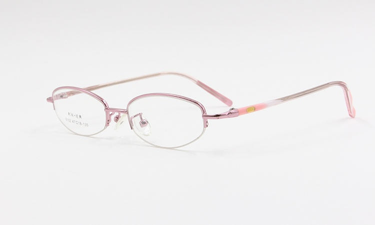 Women's Alloy Frame Semi Rim Eyeglasses 8102 Semi Rim Bclear   