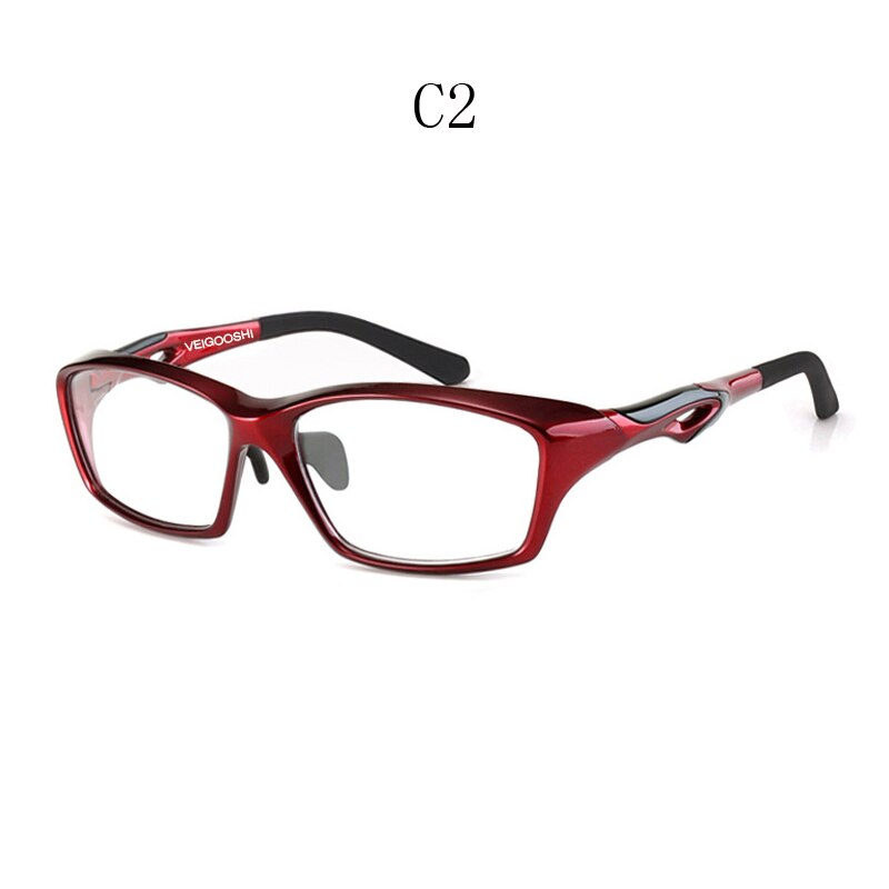 Hdcrafter Men's Full Rim TR 90 Rectangle Square Sports Frame Eyeglasses Tr8021 Sport Eyewear Hdcrafter Eyeglasses C2  