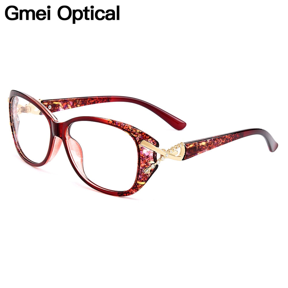 Gmei Women's Eyeglasses Ultralight Tr90 Full Rim Plastic M1689 Full Rim Gmei Optical   