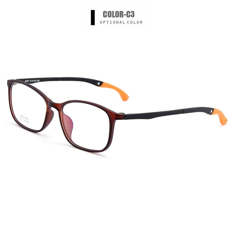 Men's Eyeglasses Ultra-Light Tr90 With Hangers Plastic M6067 Frame Gmei Optical C3  