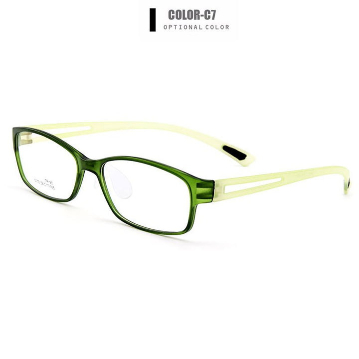 Unisex Eyeglasses Ultra-Light Tr90 Plastic Eyewear With Saddle Nose Bridge M5103 Frame Gmei Optical C7  