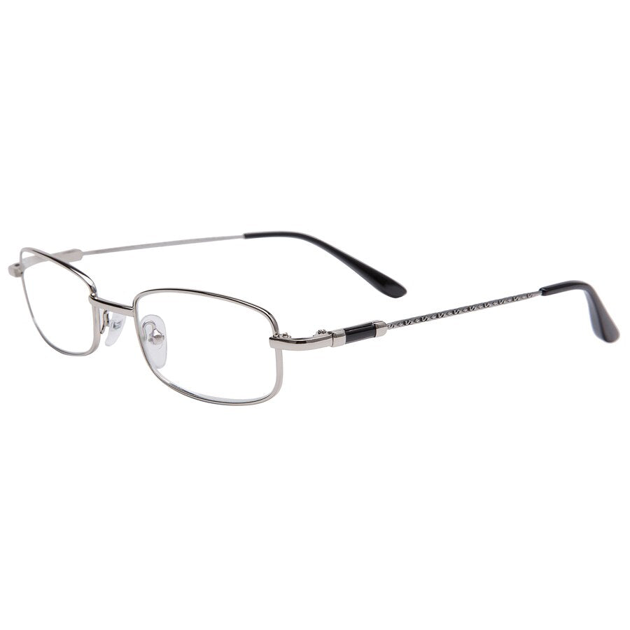 Unisex Full-Rim Alloy Frame Glass Lens Reading Glasses Reading Glasses Brightzone +100 black 