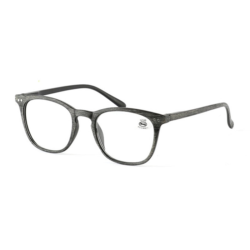 Zilead Imitation Wood Plastic Reading Glasses Women&Men Resin Hd Glasses Unisex Diopter+1.0+1.5+2.0+2.5+3.0+3.5 +4.0 Reading Glasses Zilead +100 black 
