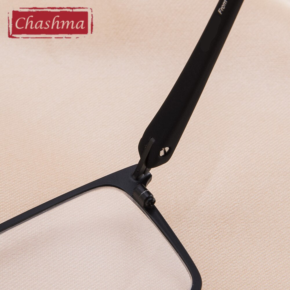 Chashma Ottica Men's Full Rim Square Titanium Eyeglasses 9105 Full Rim Chashma Ottica   