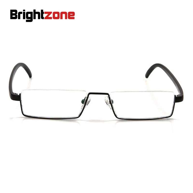 Brightzone Unisex Semi Rim Square Alloy Tr 90 Reading Glasses 1005 Reading Glasses Brightzone   