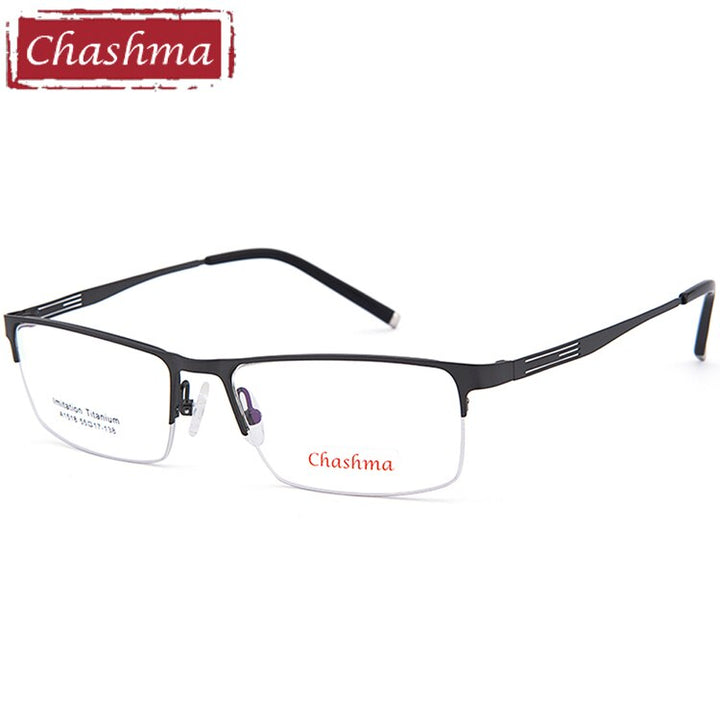 Men's Eyeglasses Titanium Half Rim 1518 Semi Rim Chashma Gray  
