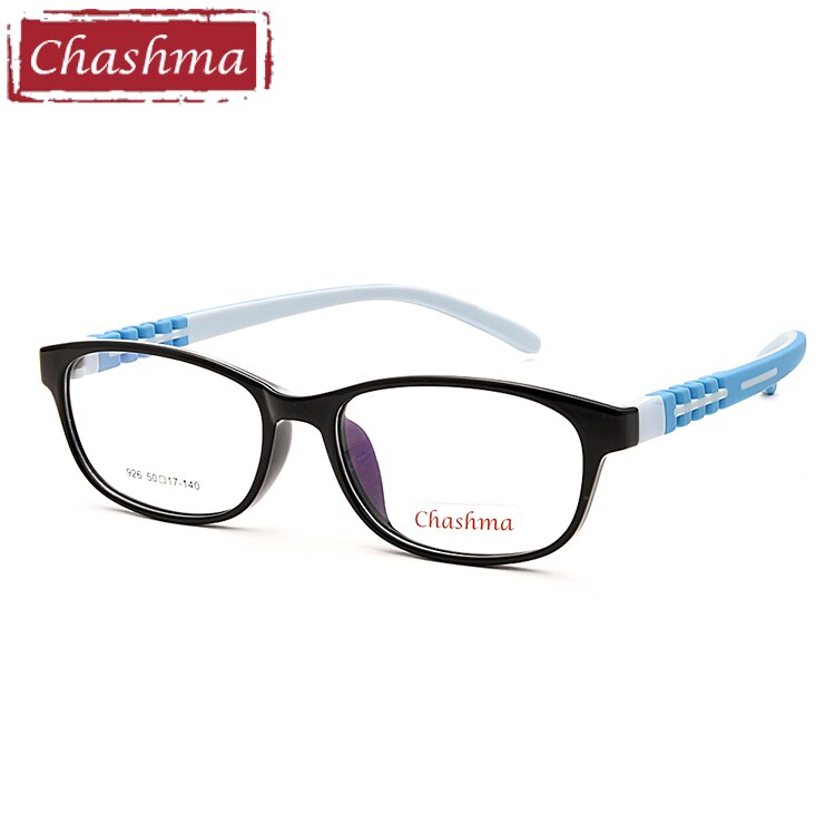 Kids' Eyeglasses 8-12 Years Old TR 90 Rubber 926 Frame Chashma Black with Blue  