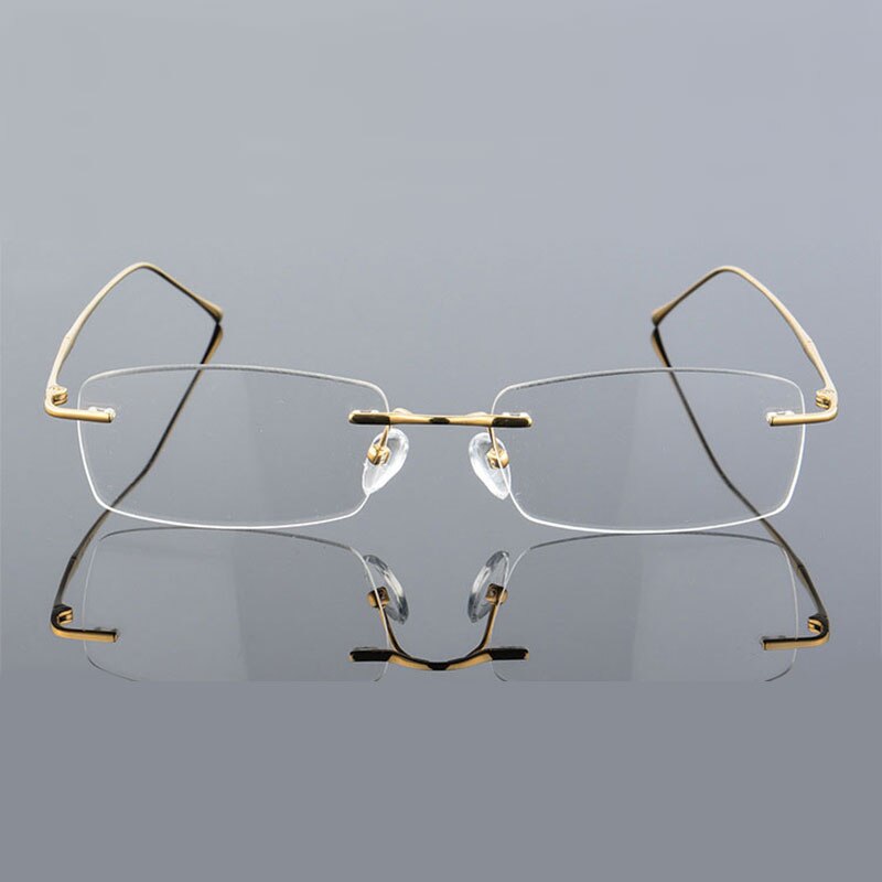 Reven Jate Men's Rimless Rectangle Titanium Eyeglasses 632 Rimless Reven Jate   