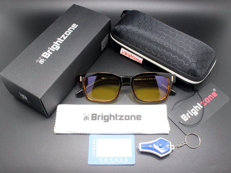 Unisex Eyeglasses Anti Blue Ray Light Anti-Fatigue Gaming Computer Anti Blue Brightzone Brown Original case2  