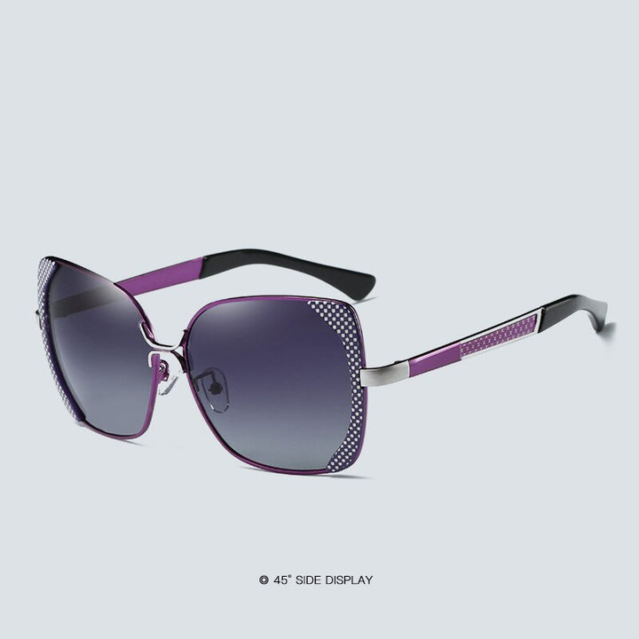 Reven Jate Women's Sunglasses Uv400 Polarized Coating Driving Mirrors Eyewear Sunwear Sunglasses Reven Jate purple-black  