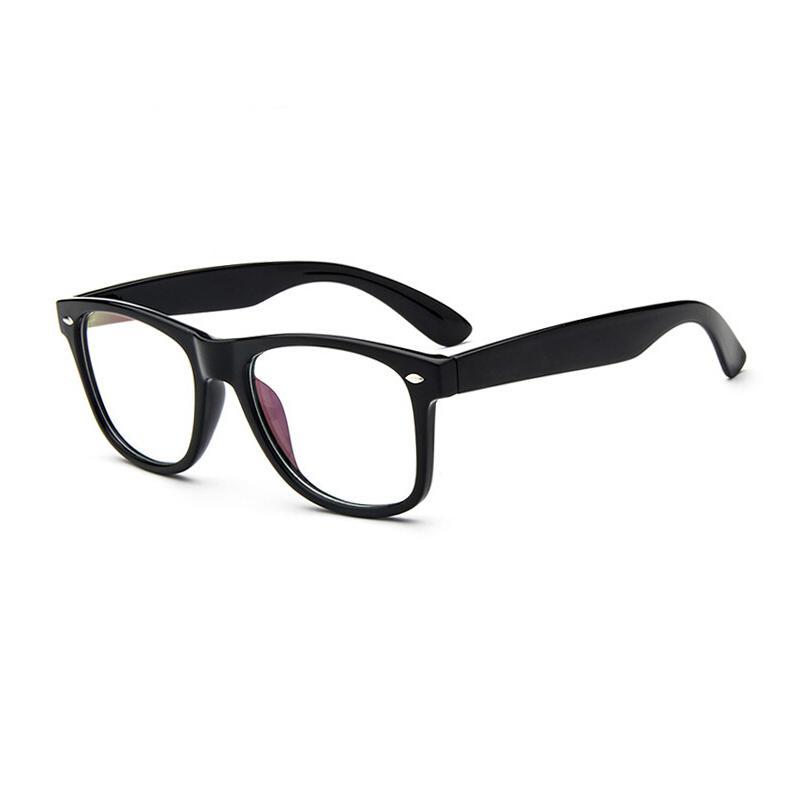 Unisex Eyeglasses Big Frame Sivet PC Acetate Frame Brightzone glossy black  