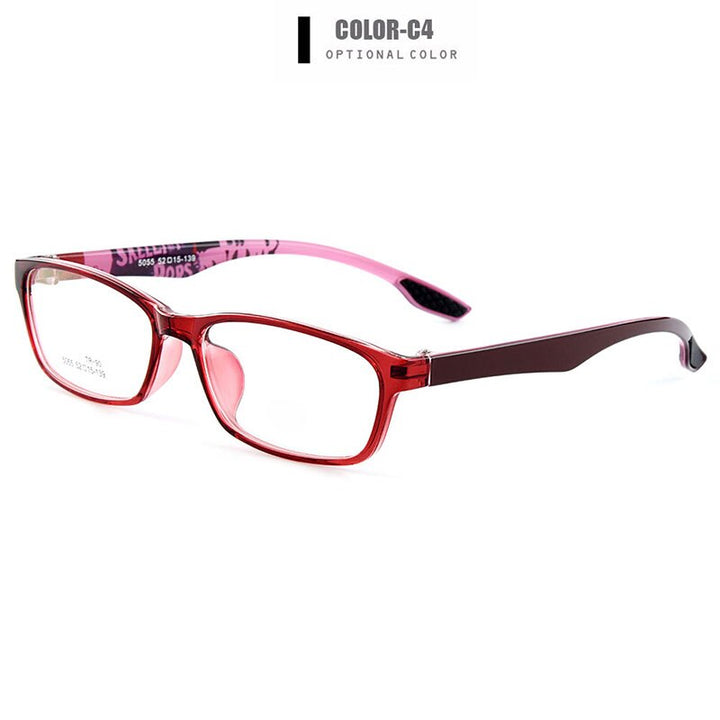 Unisex Eyeglasses Ultra-Light Tr90 Rectangular 5 Colors M5055 Frame Gmei Optical C4  