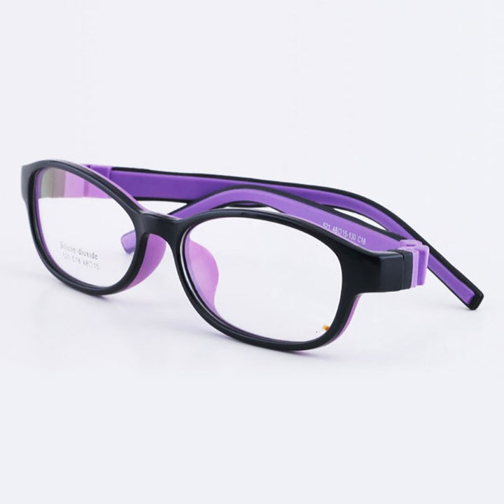 Reven Jate 521 Child Glasses Frame For Kids Eyeglasses Frame Flexible Frame Reven Jate purple  