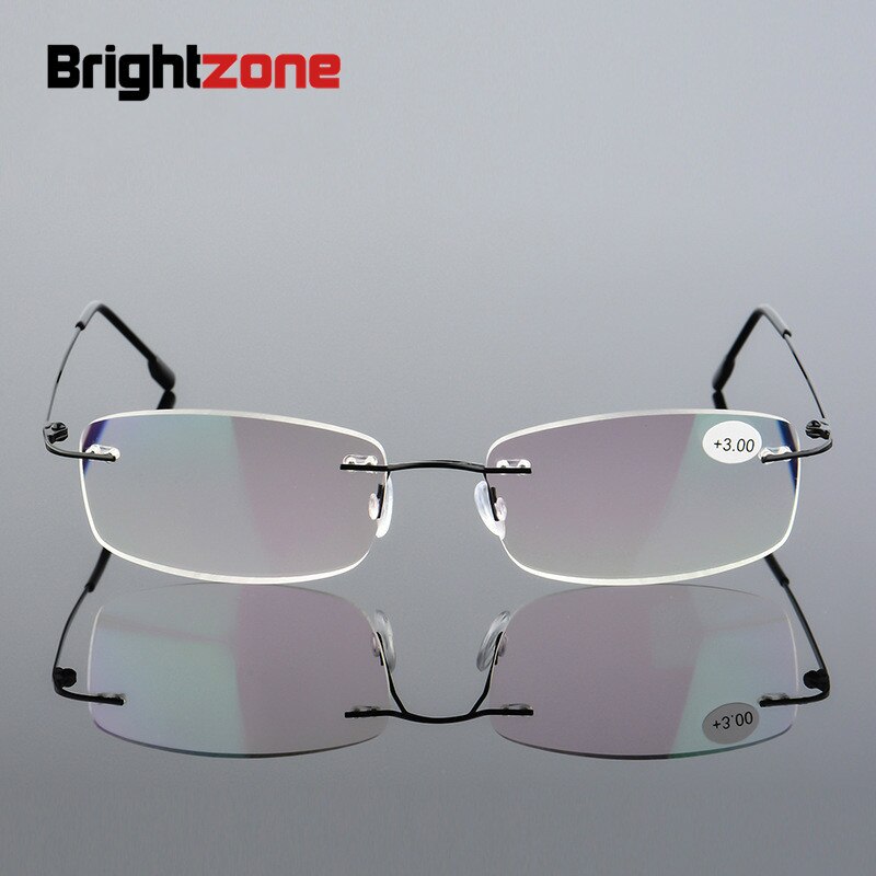 Unisex Presbyopic Rimless Alloy Folding Reading Glasses 3002 Reading Glasses Brightzone   