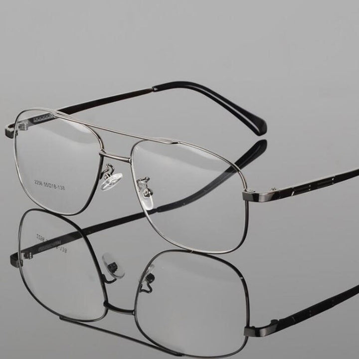 Hotochki Unisex Full Rim Round Box Alloy Frame Eyeglasses 2256 Full Rim Hotochki gray  