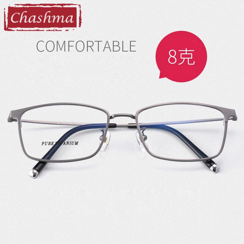 Chashma Ottica Men's Full Rim Square Titanium Eyeglasses 9910 Full Rim Chashma Ottica   