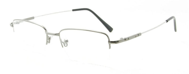 Men's Eyeglasses Full Rim Flexible Legs Alloy B8519 Full Rim Brightzone gungray  