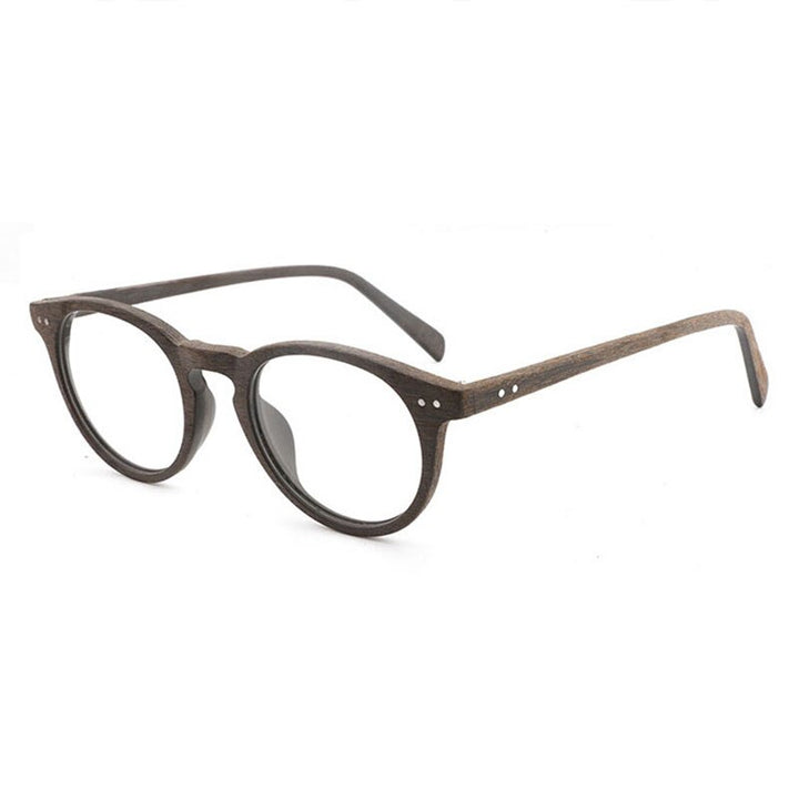 Reven Jate Hb030 Eyeglasses Frame Glasses Acetate Full Rim Round Shape Spectacles Men And Women Eyewear Full Rim Reven Jate C19  