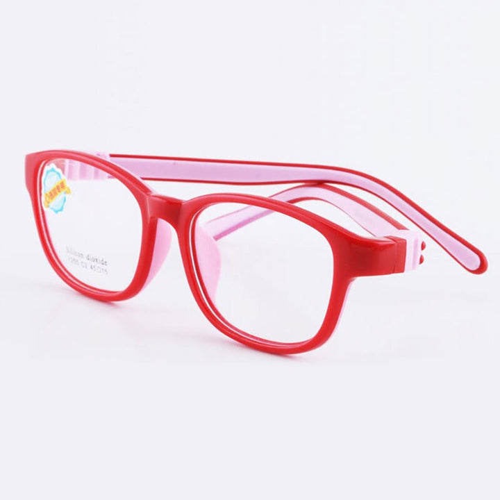 Reven Jate 1255 Child Glasses Frame For Kids Eyeglasses Frame Flexible Frame Reven Jate Red  