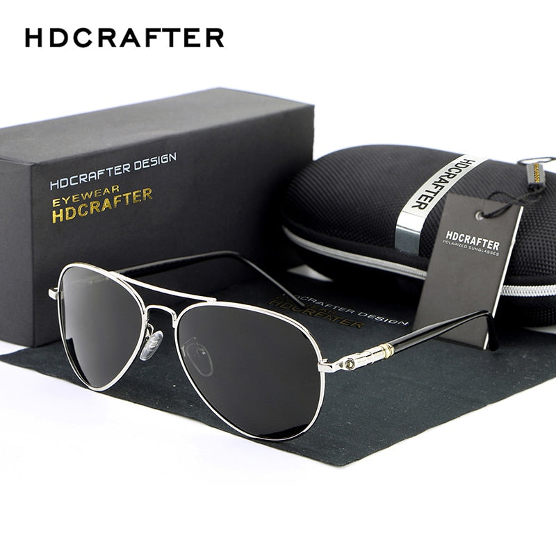 Hdcrafter Unisex Full Rim Double Bridge Oval Alloy Frame Polarized Sunglasses Le001 Sunglasses HdCrafter Sunglasses   
