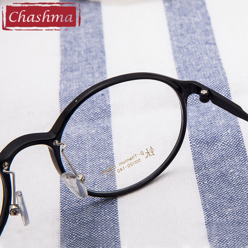 Unisex Eyeglasses B Titanium Ultem Round 5003 Frame Chashma   