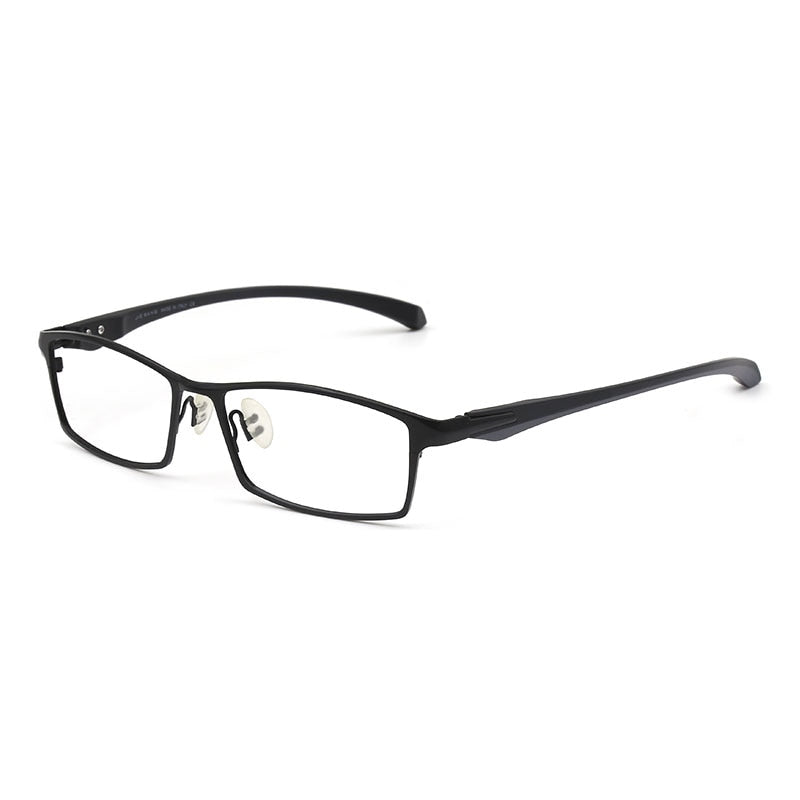 Hotochki Men's Full Rim IP Electronic Plated Alloy Metal Frame Eyeglasses Full Rim Hotochki black  
