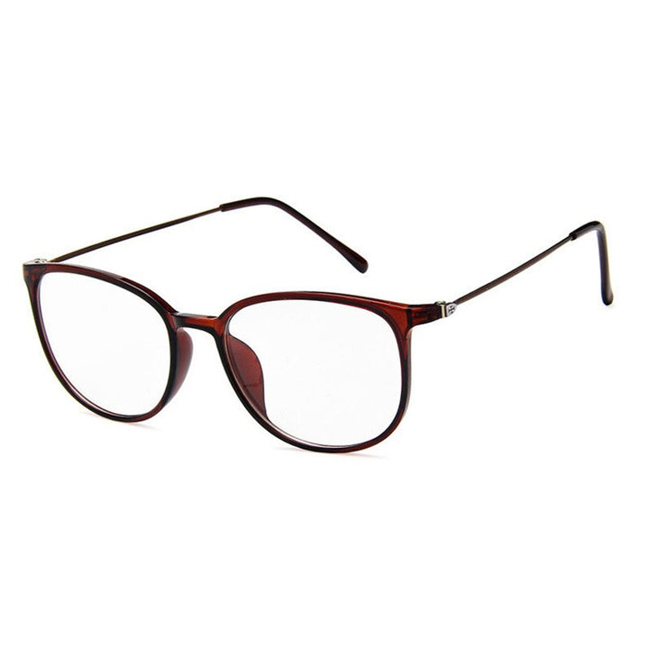 Reven Jate Model No.872 Slim Frame Eyeglasses Frame Glasses Spectacles Eyewear For Men And Women Frame Reven Jate Brown  