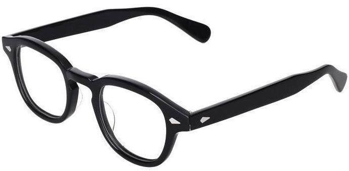 Unisex Full Round Acetate Frame Eyeglasses Three Sizes Frame Brightzone black size small  