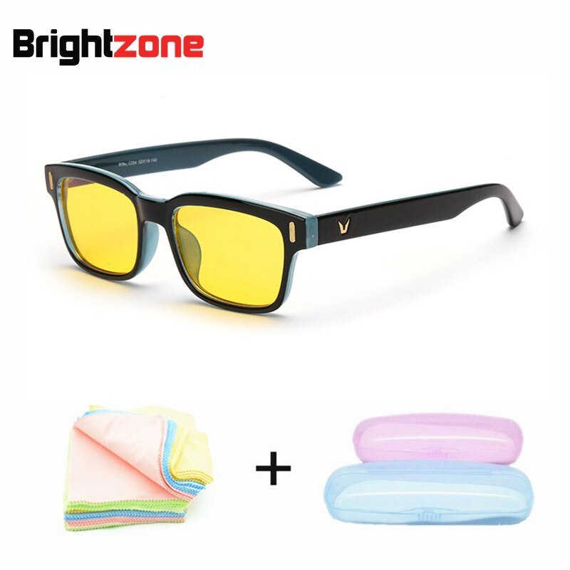 Men's Eyeglasses Anti Blue Ray Light Night Vision Night Vision Brightzone Black blue case1  